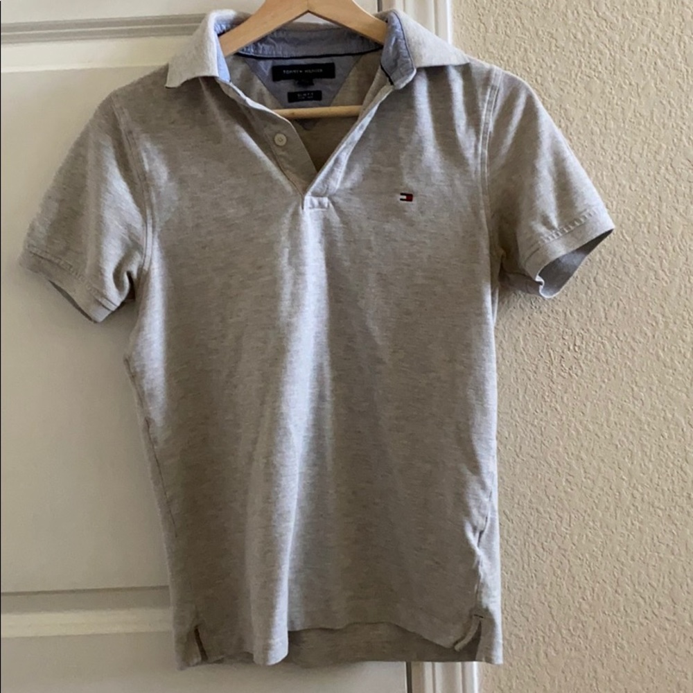 Tommy Hilfiger Slim Fit Polo Grey